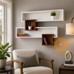 PARALLEL RECTANGULAR WALL SHELF