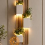 DECORATIVE VERTICAL LOUVER WALL SHELF