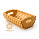 WOODEN LOUVER KITCHEN CART