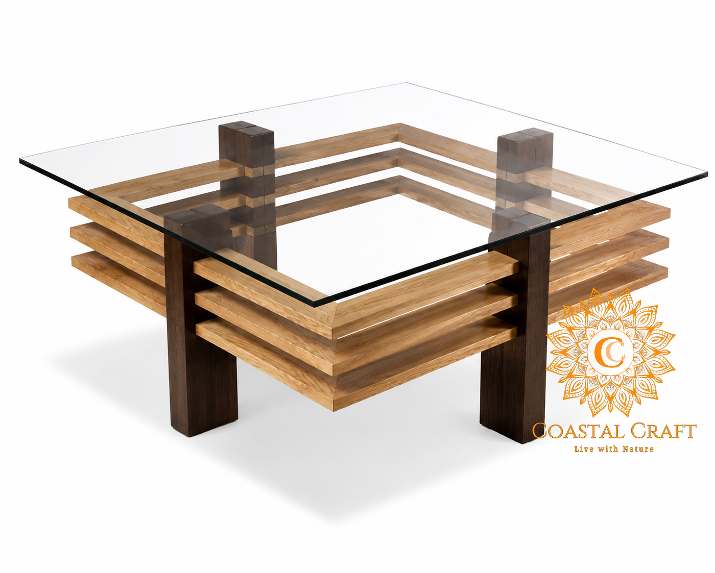 ChatGPT Image Aug 15, 2026, 04_27_48 AM CORNER LOUVER CENTER TABLE - Image 1